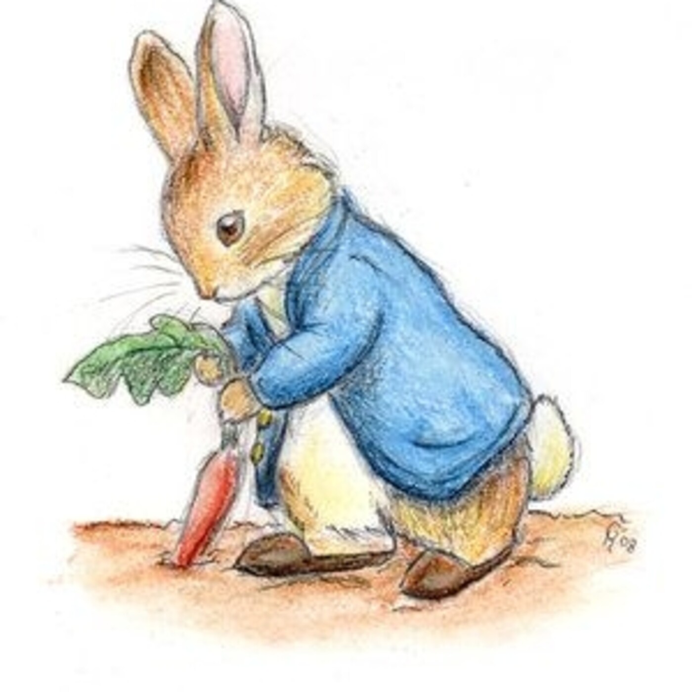 ArtStation - 《彼得兔兔》彼得兔 Peter Rabbit 造型改良版【肖像畫】鉛筆素描過程