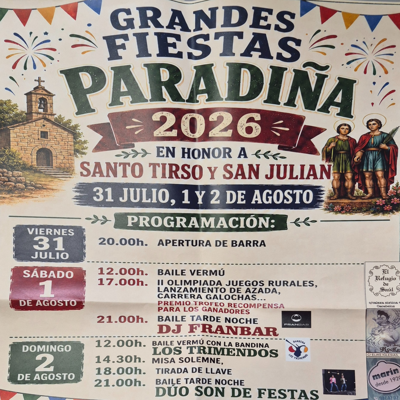Fiestas en Paradiña 28 julio 2026 episode artwork