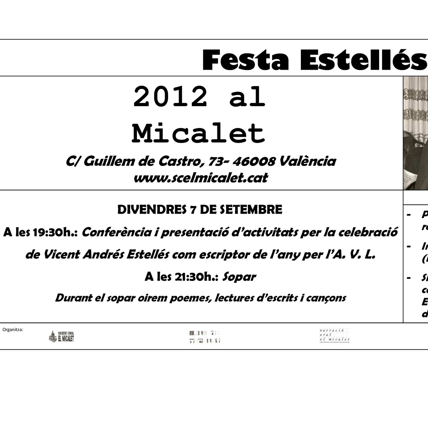 Sopar Estellés. València 2012