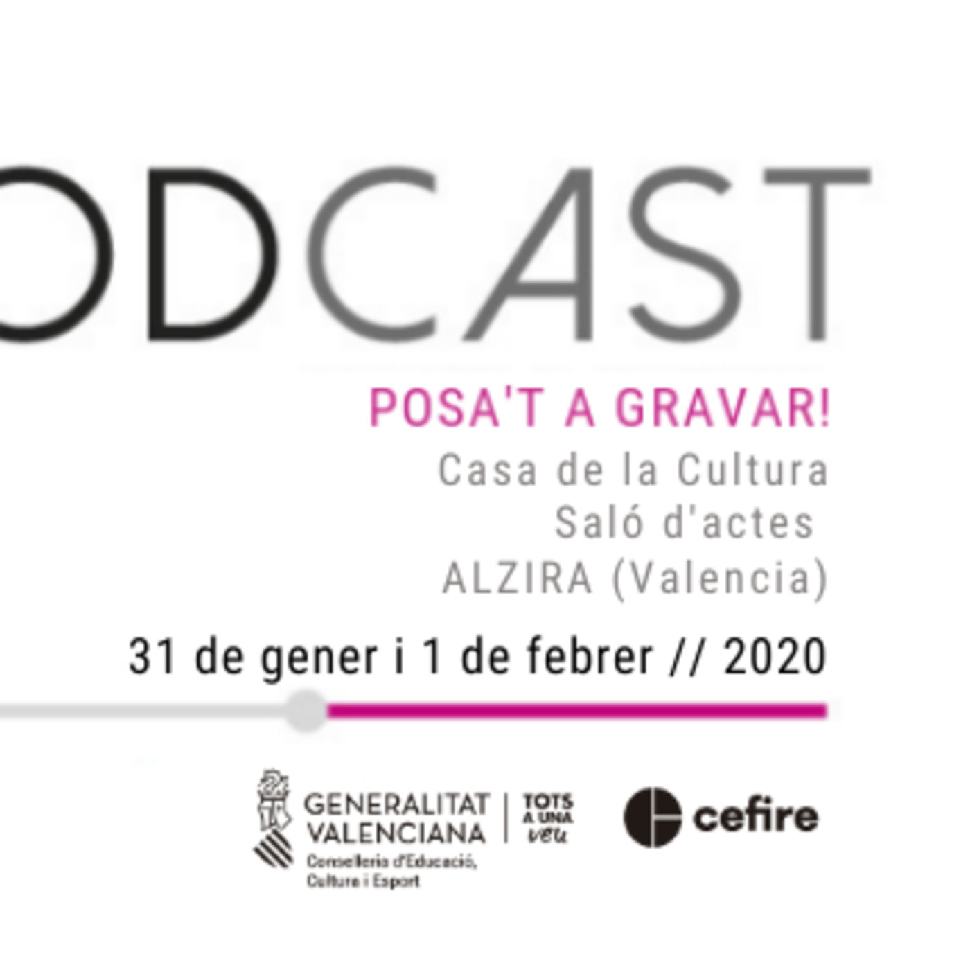 JPODCAST. Posa\'t a gravar // Alzira - 30 gener