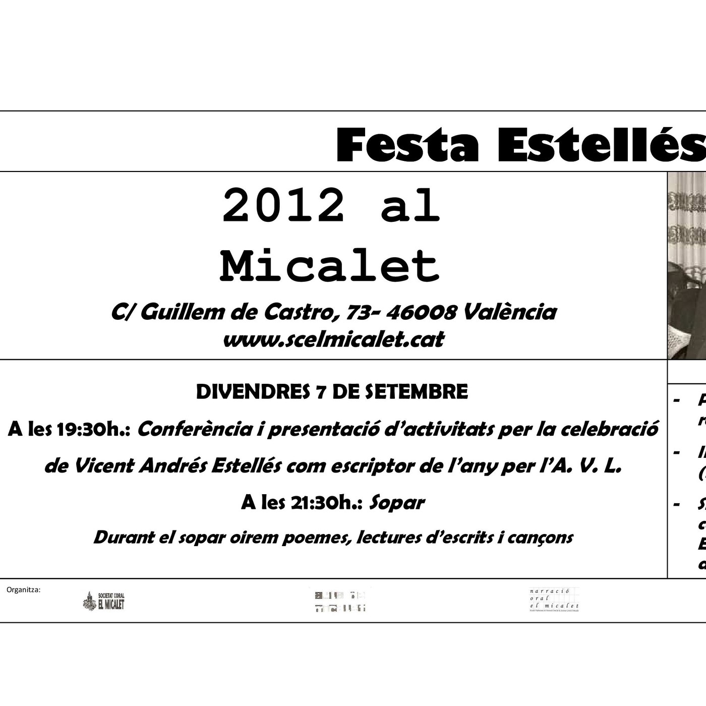 Sopar Estellés. València 2012