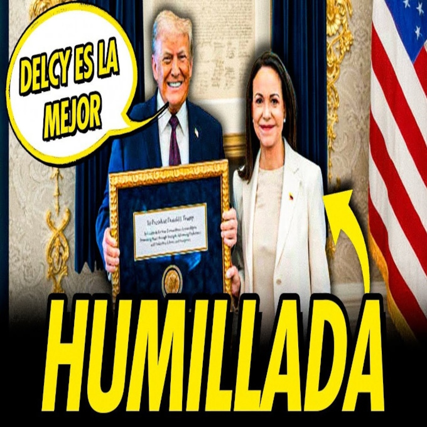 HUMILLACIÓN HISTÓRICA DE TRUMP A MARÍA CORINA MACHADO AL ENTREGARLE EL NOBEL