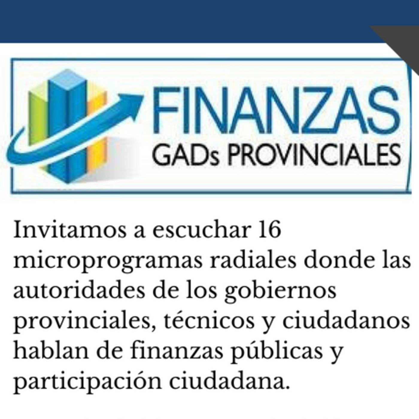 “Finanzas Públicas GADS Provinciales”