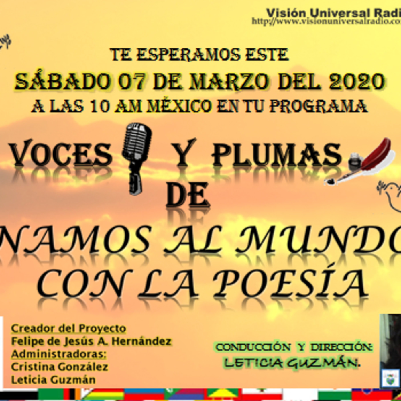 VOCES Y PLUMAS DE UNAMOS AL MUNDO CON LA POESÍA