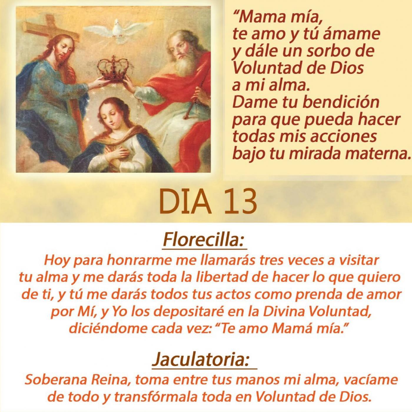DIVINA VOLUNTAD CONSAGRACION A LA REINA DEL CIELO