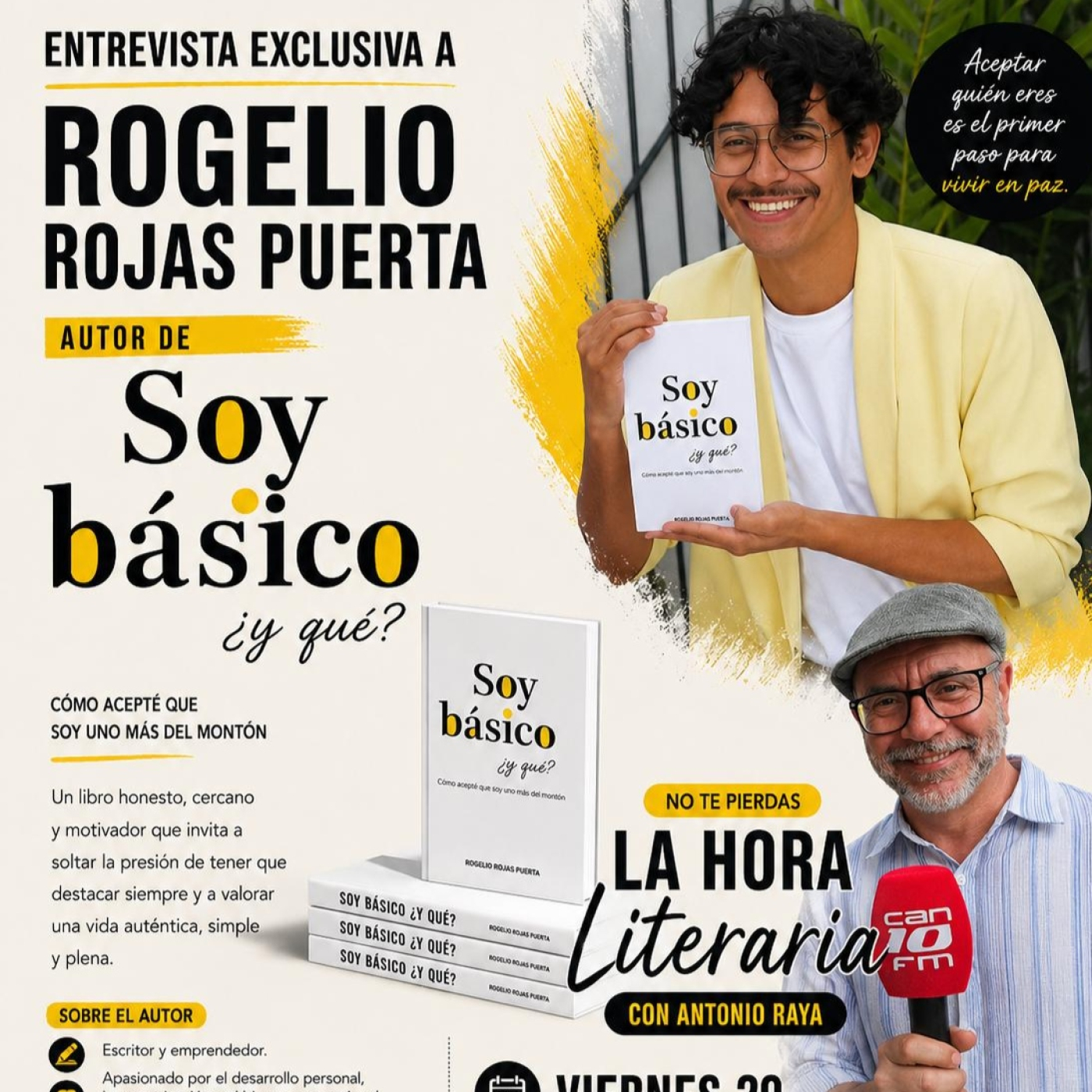 T.M y CR, La hora literaria entrevista a Rogelio Rojas 29-05-2026 candeufm.com episode artwork