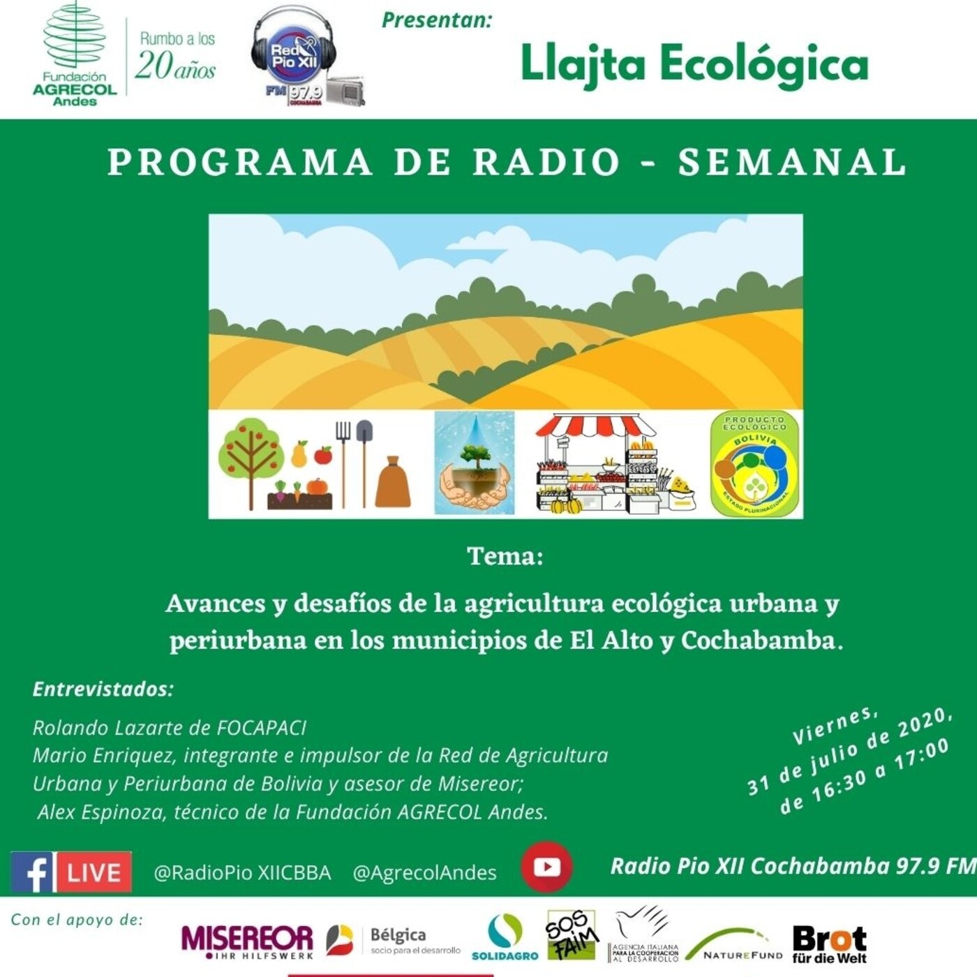 Llajta Ecológica. Programa semanal