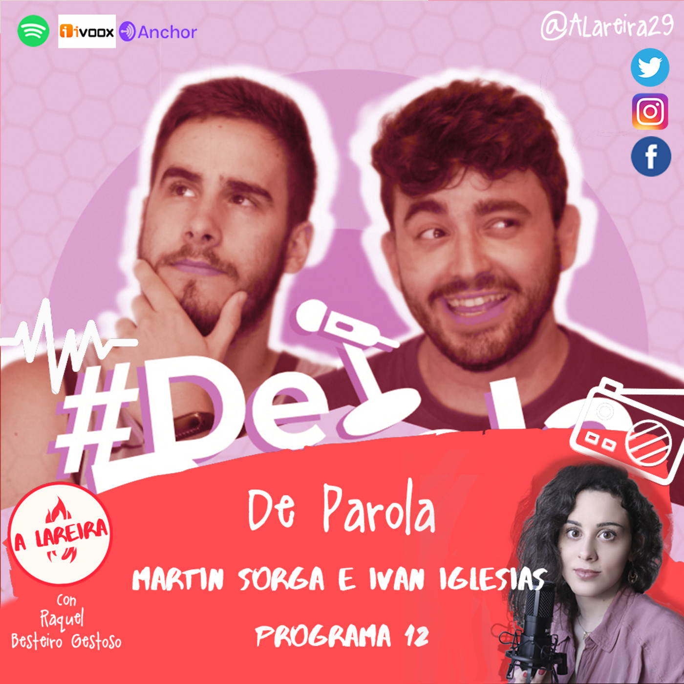De Parola na Lareira. Martín Sorga, Iván Iglesias e Raquel Besteiro