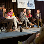 Mesa Redonda debate entre BioAlai, Som Alimentació, A Vecinal y Food Coop BCN