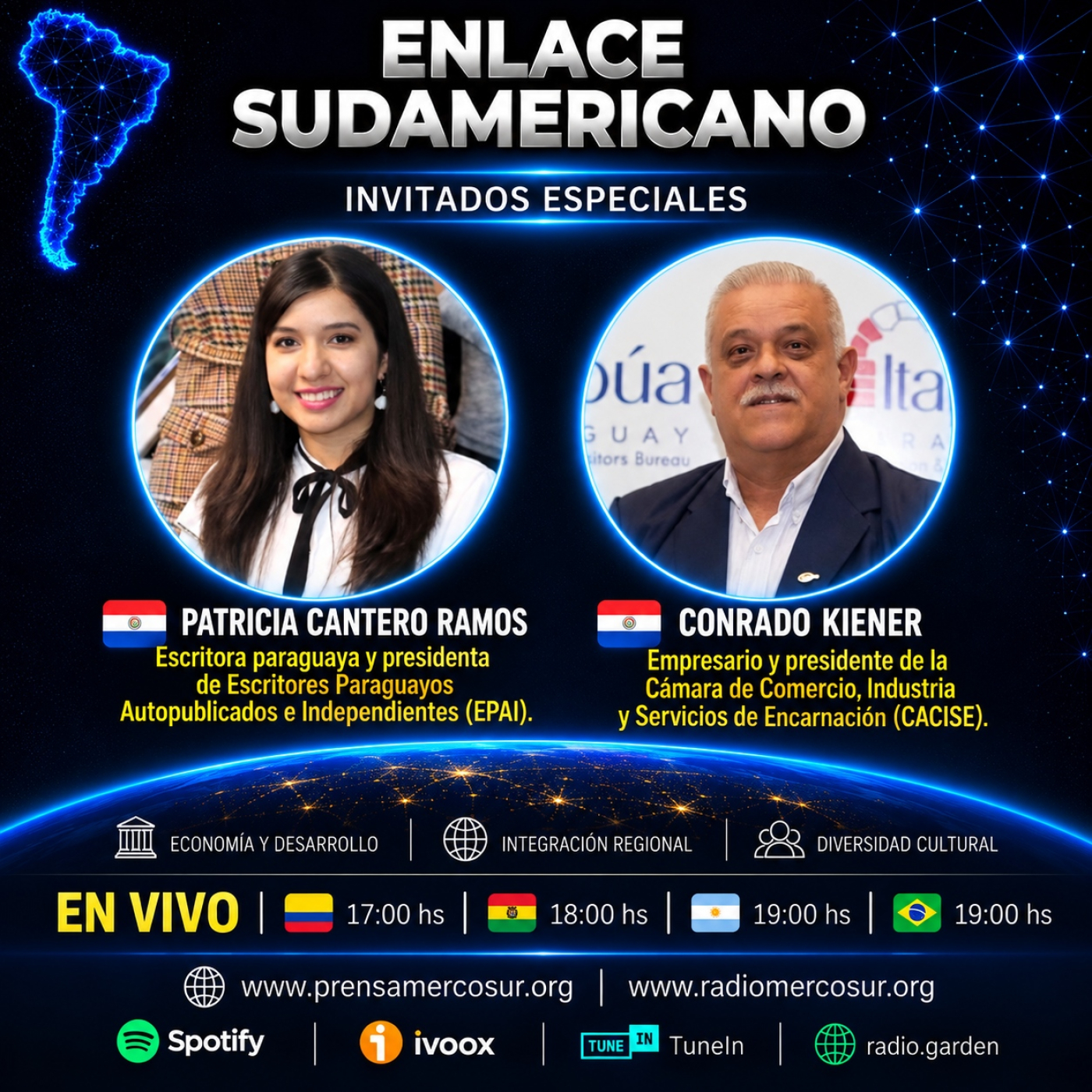 ️ Enlace Sudamericano – Entrevistó a Patricia Cantero Ramos y Conrado Kiener