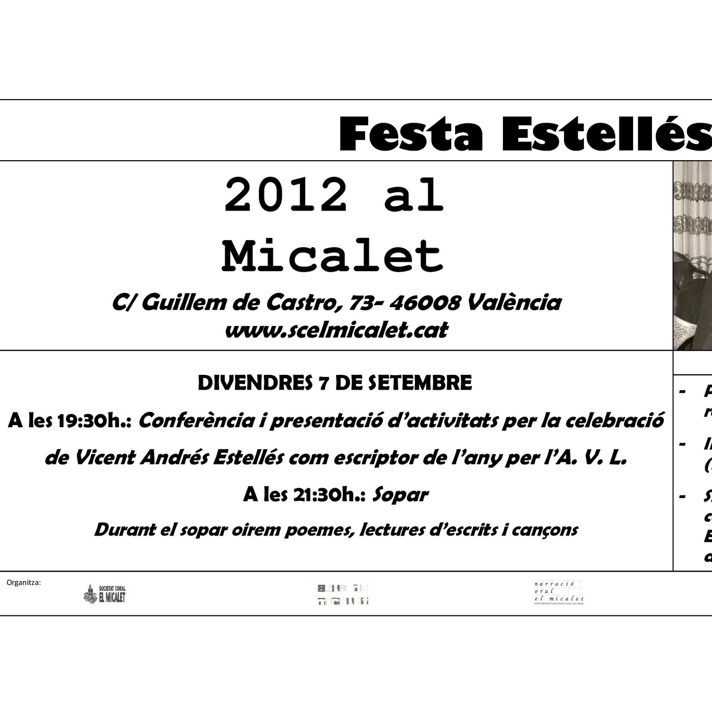 Sopar Estellés. València 2012