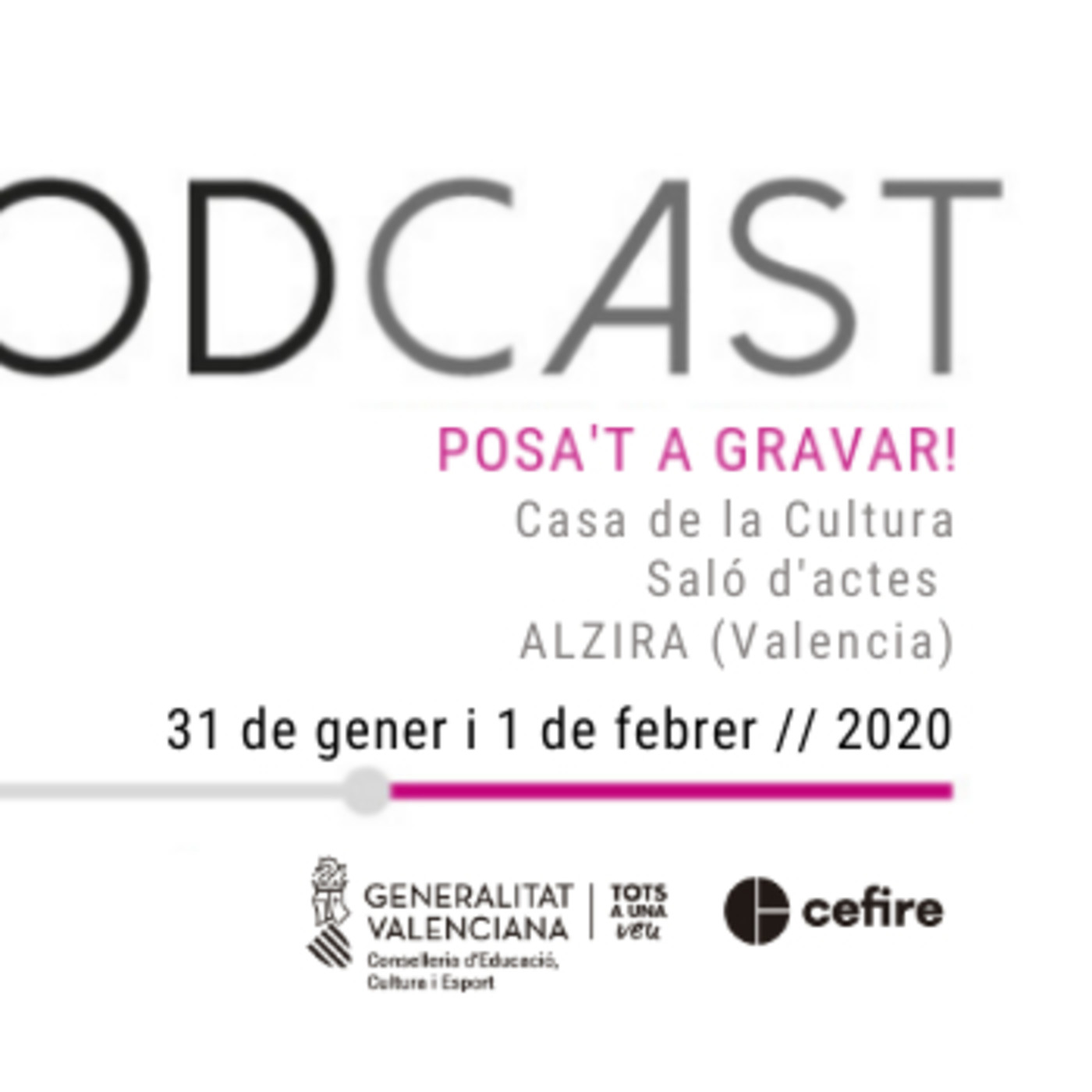 JPODCAST. Posa\'t a gravar // Alzira - 30 gener