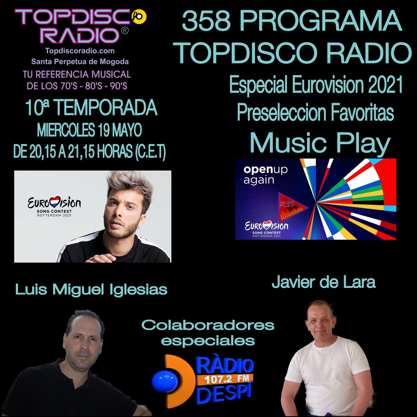 Music Play Programa 128 Favoritas Eurovision 2021 por Topdisco Radio episode artwork