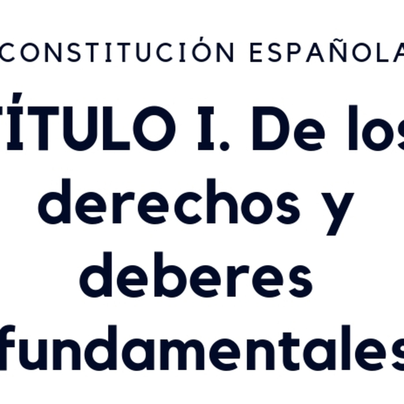 Constitución Española para Estudiar