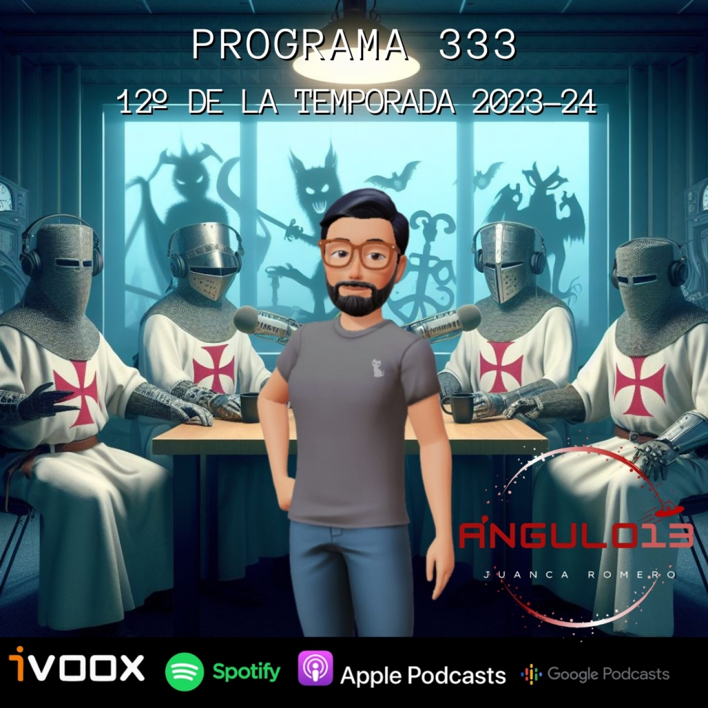 A13_TERTULIA DE LOS CABALLEROS DE LA MESA CUADRADA, con Félix Friaza, Santi García, Xus JC y Juanca Romero (20-11-2023)