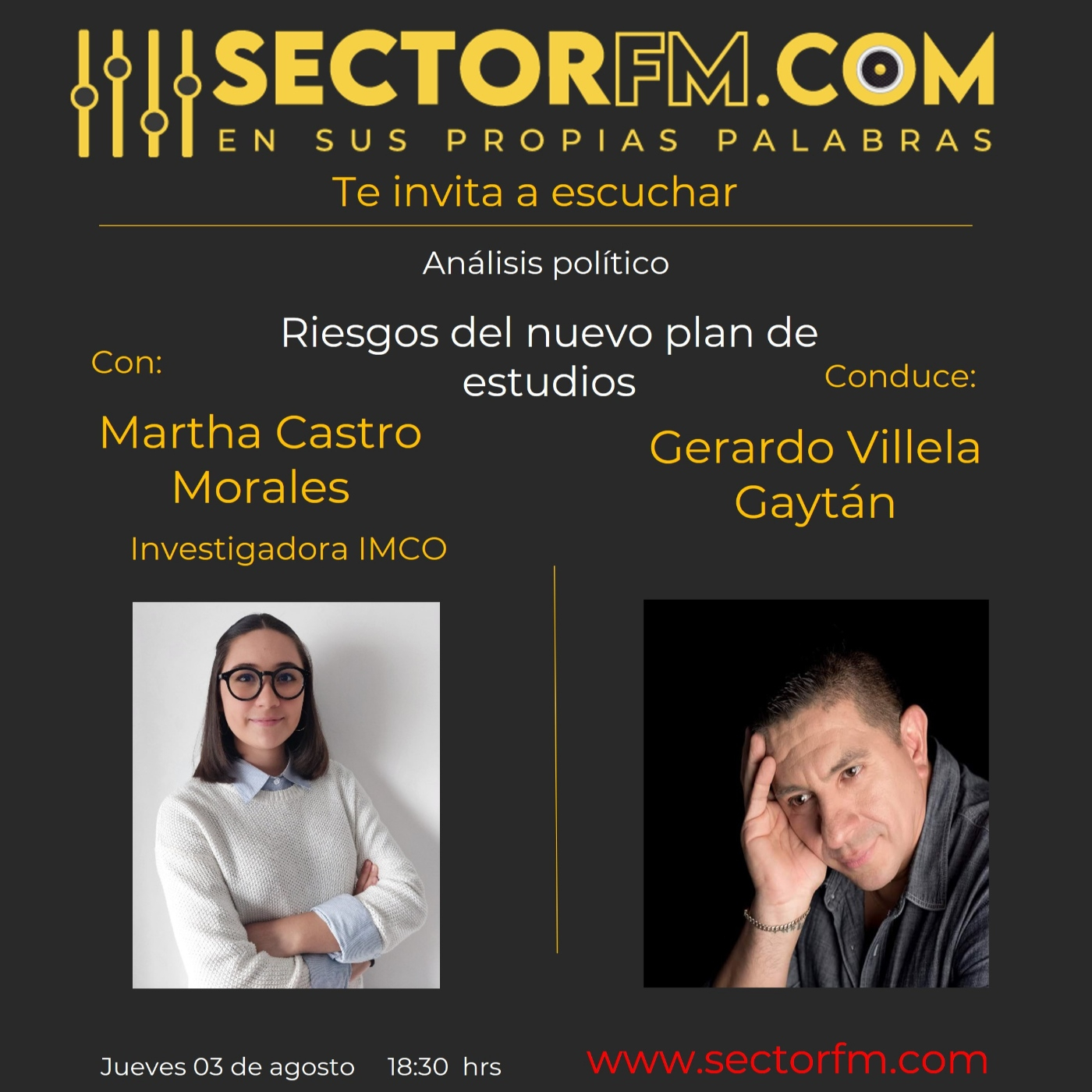 Entrevista a Martha Castro Morales Riesgos del plan de estudios 03-08-23 episode artwork