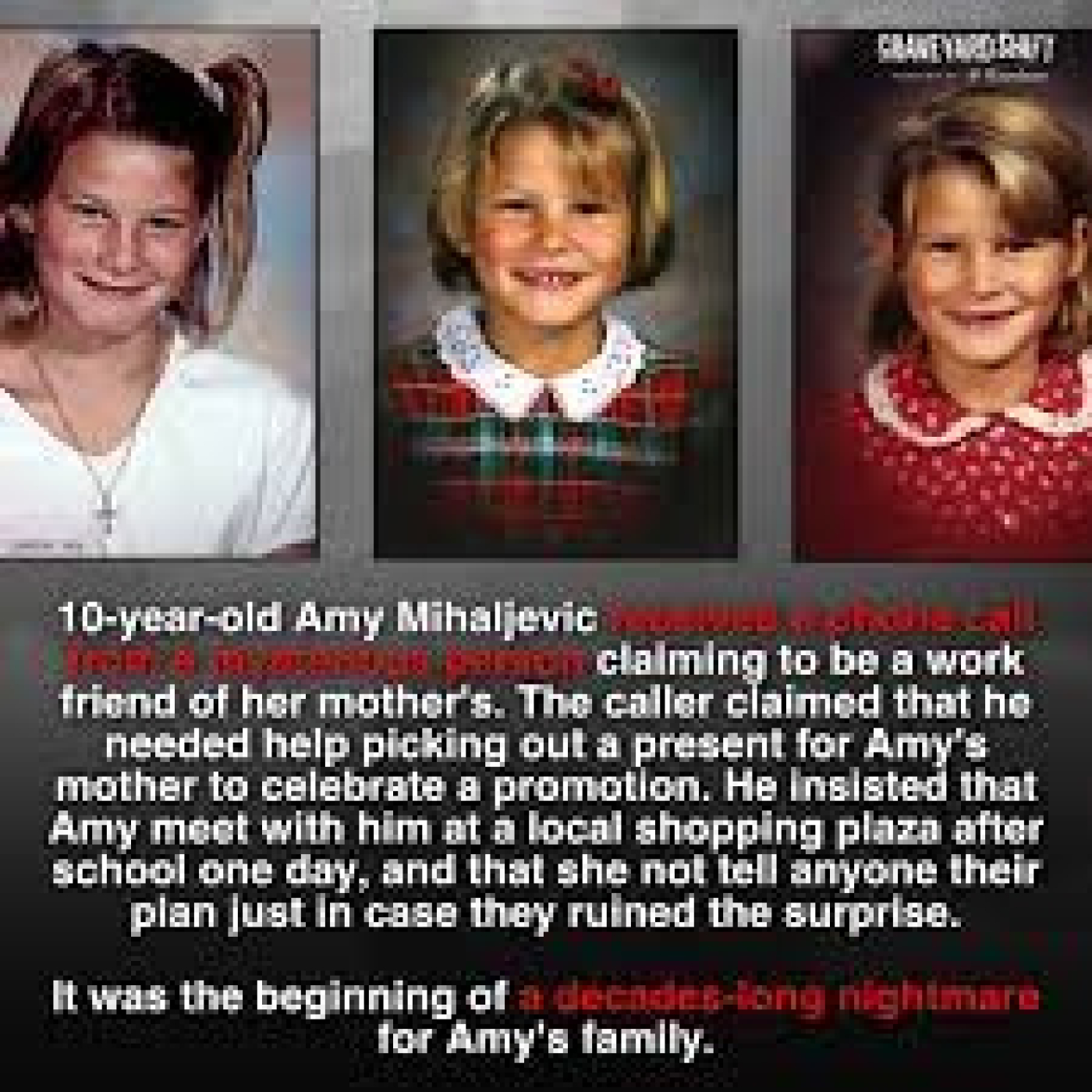 Especial Asesinato de Amy Mihaljevic