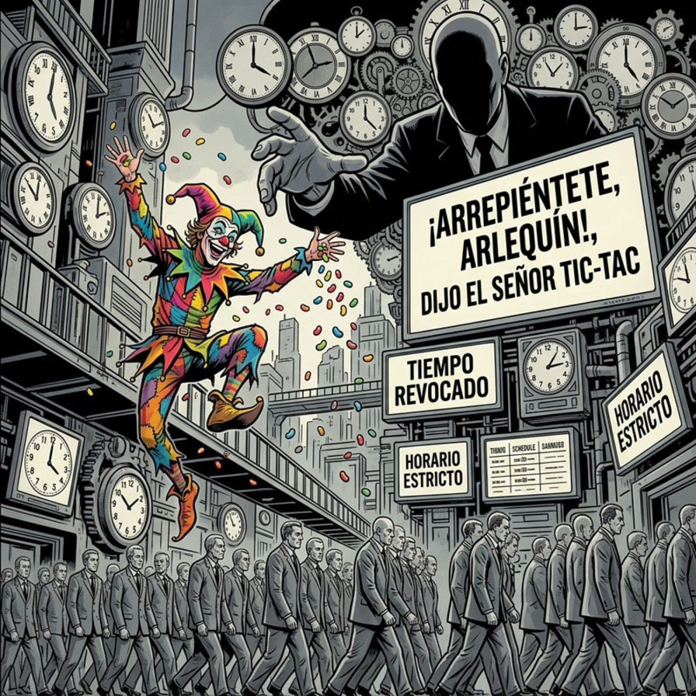 "¡Arrepiéntete, Arlequín! Dijo el Señor Tic-Tac" de Harlan Ellison episode artwork