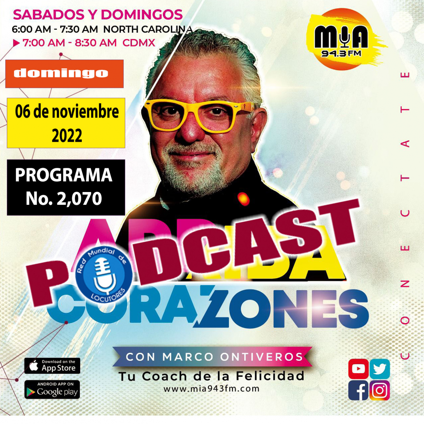 2070-arriba-corazones-2022-11-06-DOMINGO-GrandesExitos-PedroFernandez-MIA943fm episode artwork