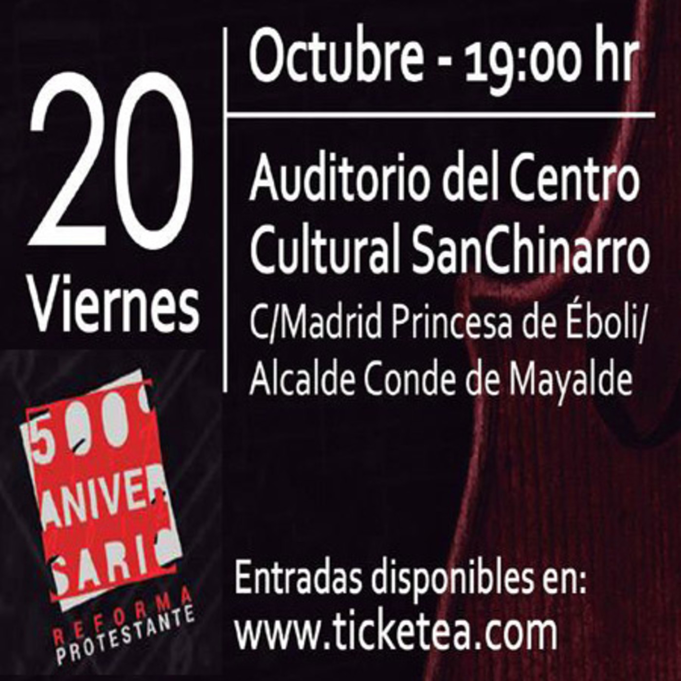 HOY, VIERNES 20-O, EN MADRID: CONCIERTO MÚSICA DE LA REFORMA