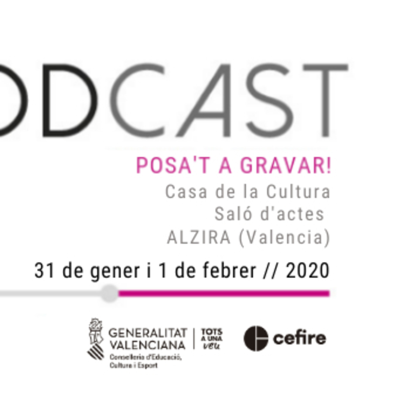 JPODCAST. Posa\'t a gravar // Alzira - 30 gener
