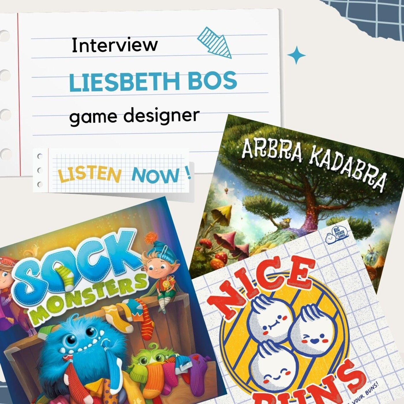 Interview with Board Game designer Liesbeth Bos episode artwork