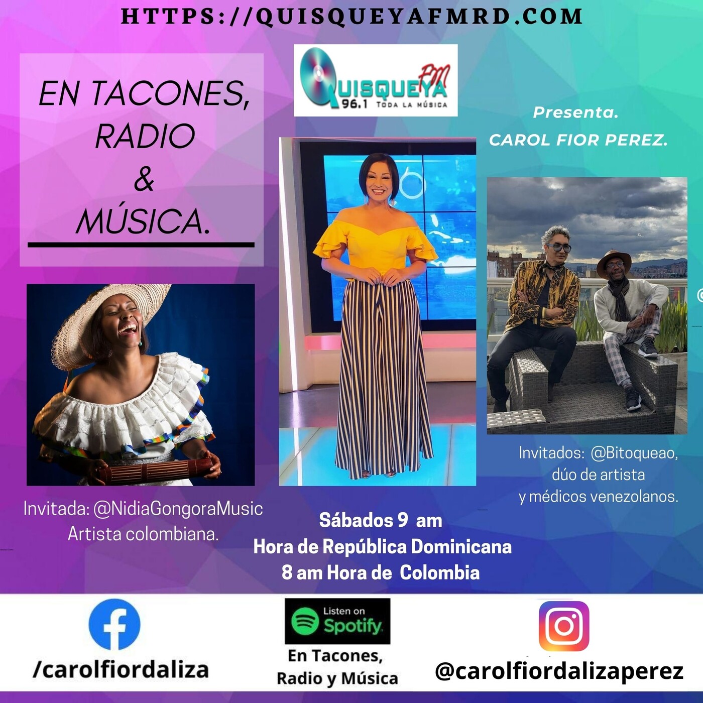 En Tacones, Radio y Música.