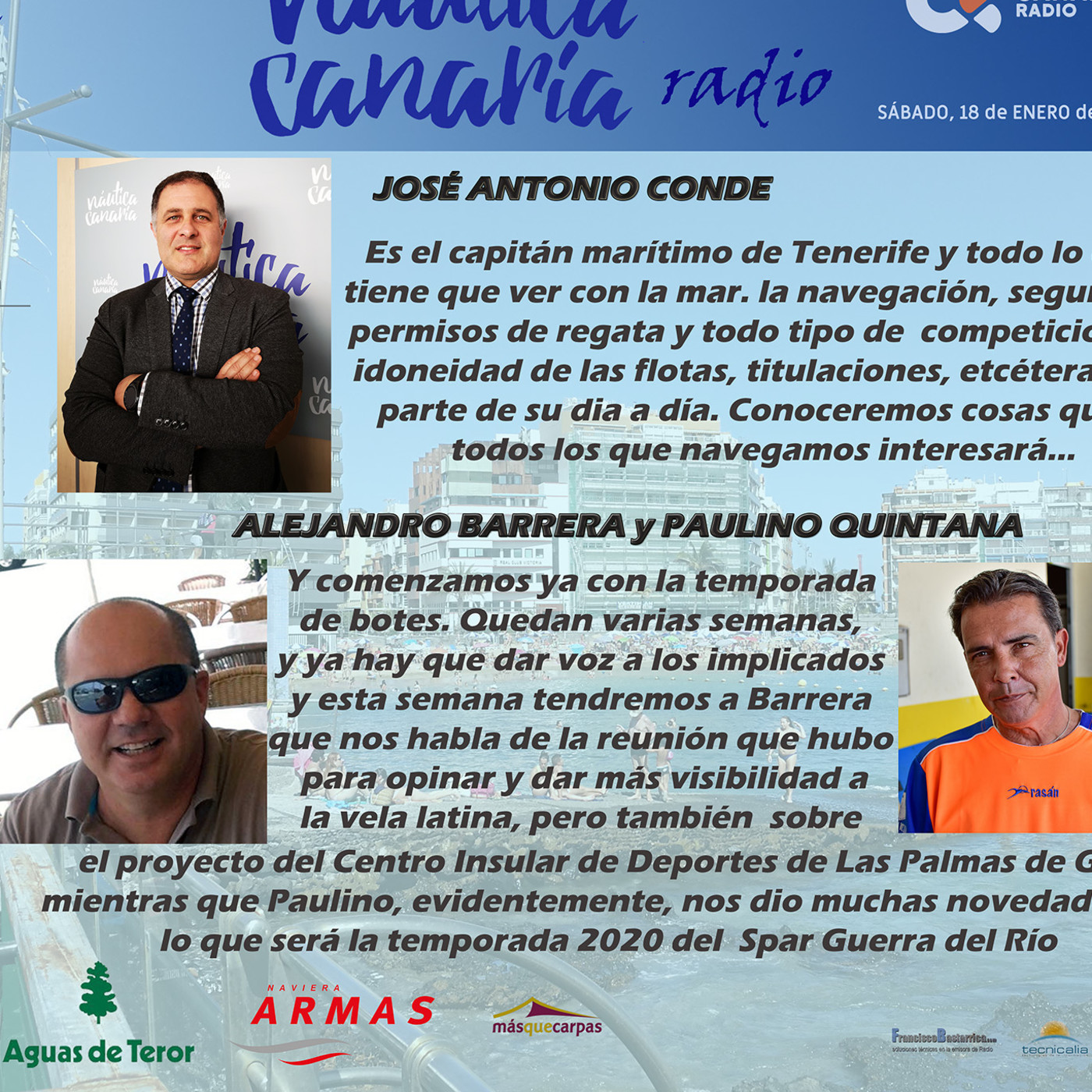 Náutica Canaria Radio programa emitido el sábado 18ENERO2020 en Canarias Radio episode artwork