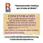 Concentración victimas por el robo de Bebés