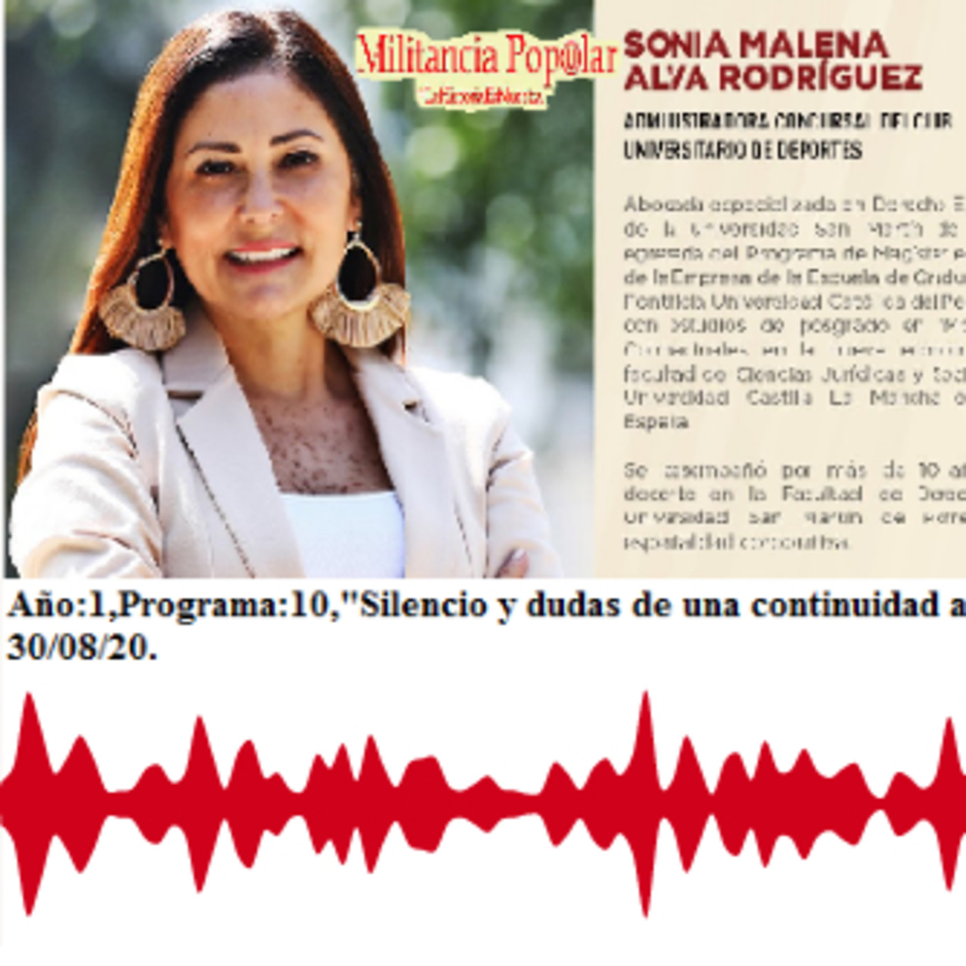 Año:1, Programa:10, "Silencio y dudas de una continuidad anunciada", 30/08/20. episode artwork