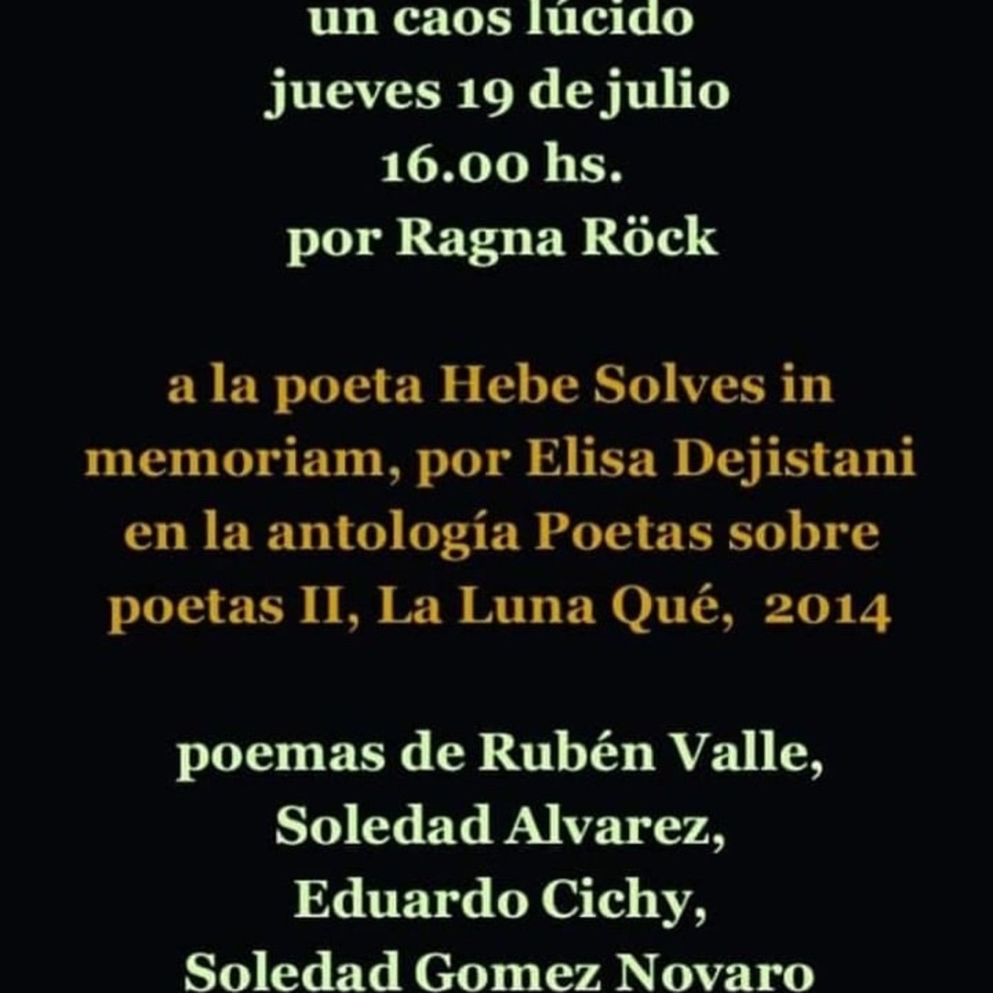 un caos lúcido