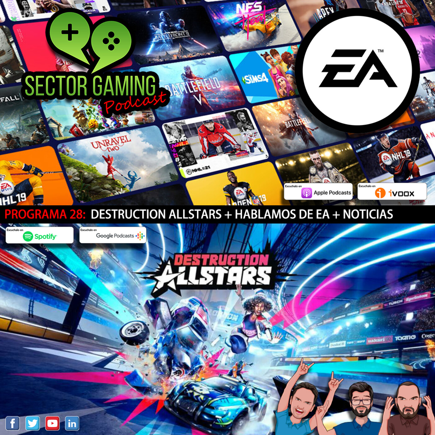 SECTOR GAMING 28: Hablamos de Electronic Arts + Destruction Allstars + Noticias