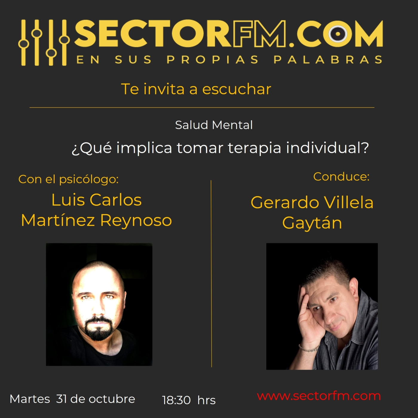 Salud Mental Terapia Individual con Luis Carlos Martínez Reynoso 31 oct 2023 episode artwork