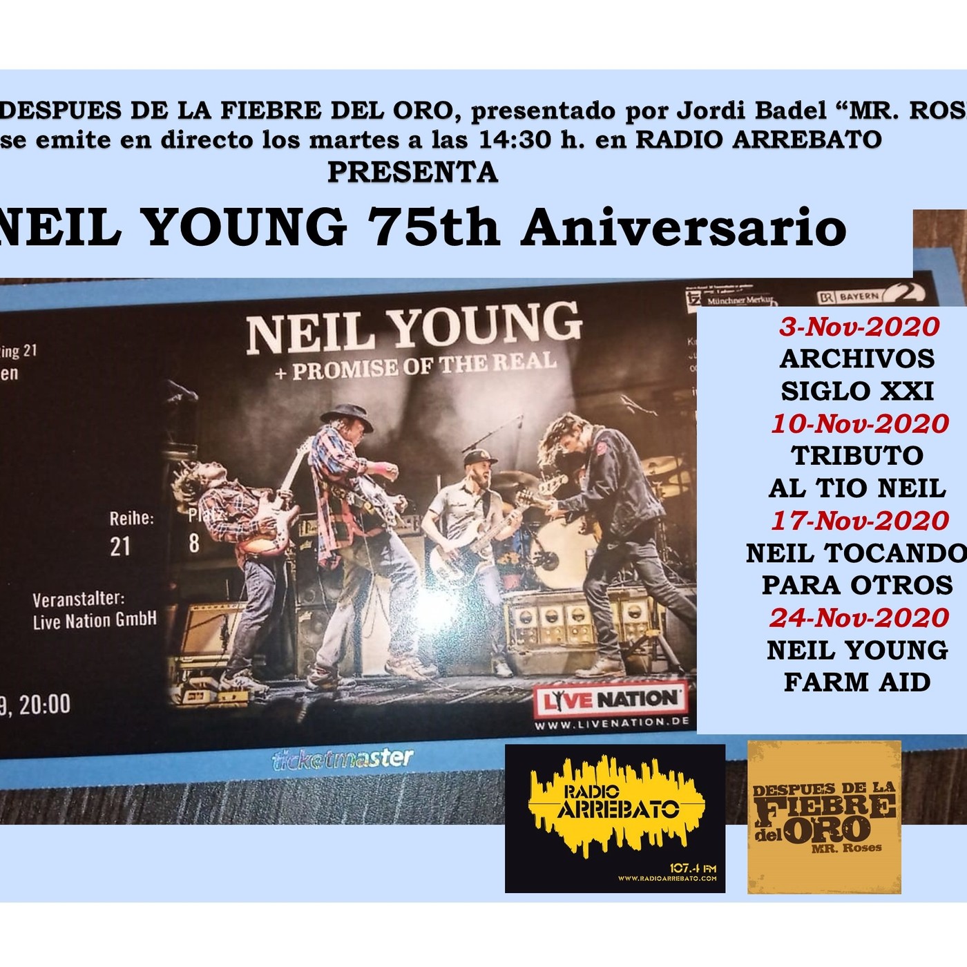 PROG. 370 – 03-11-20 – Radio Arrebato – (Neil Young 75th.Aniversary – Vol. 1- Archivos Siglo XXI episode artwork