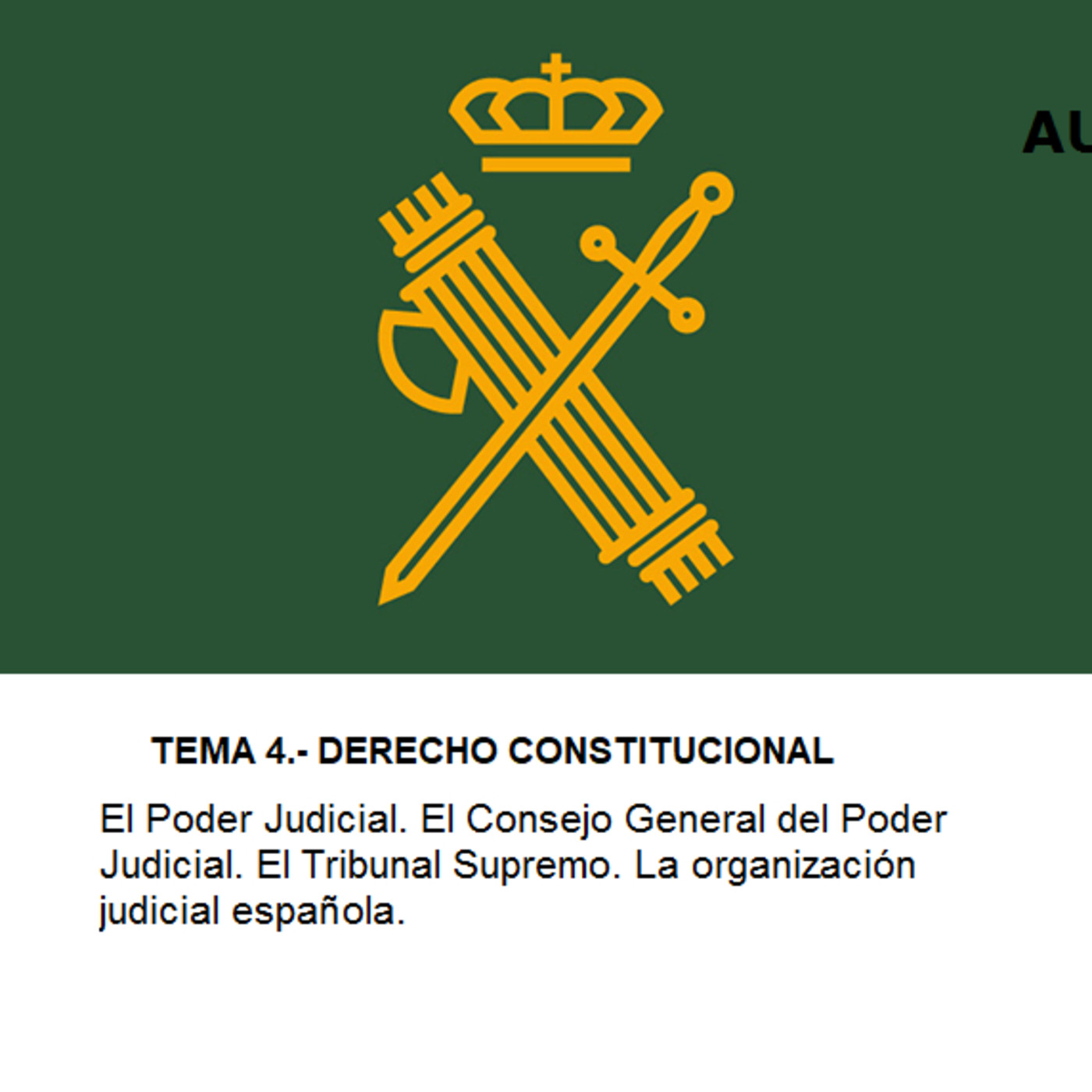 Audio Temario Oposición Guardia Civil.