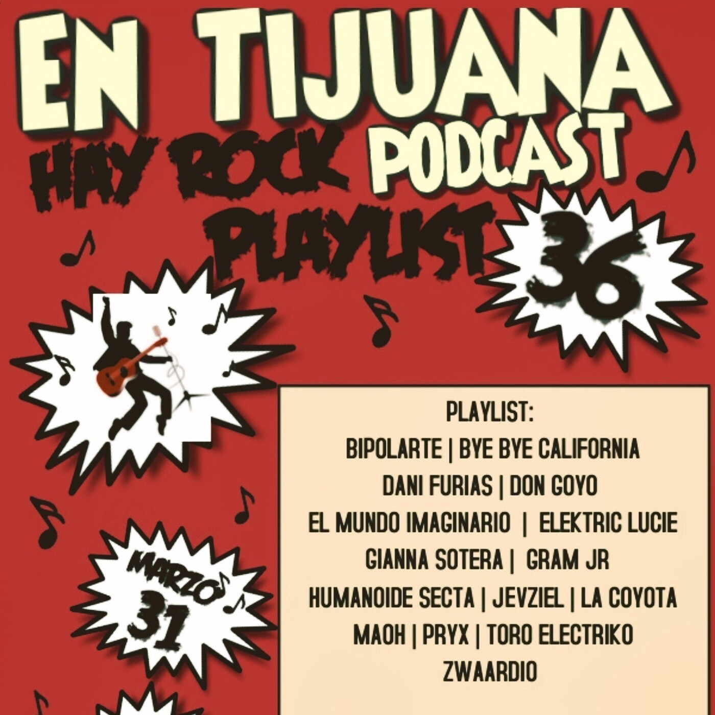En Tijuana Hay Rock Podcast: Playlist - Programa #36 Image