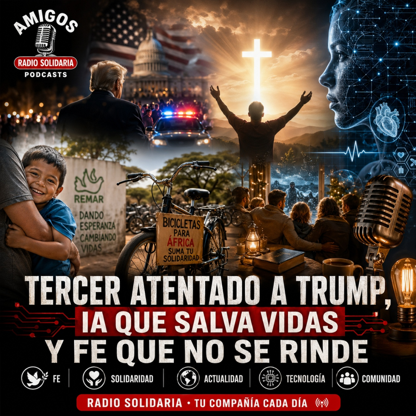 Tercer atentado a Trump, IA que salva vidas y fe que no se rinde - Amigos (27-04-2026)