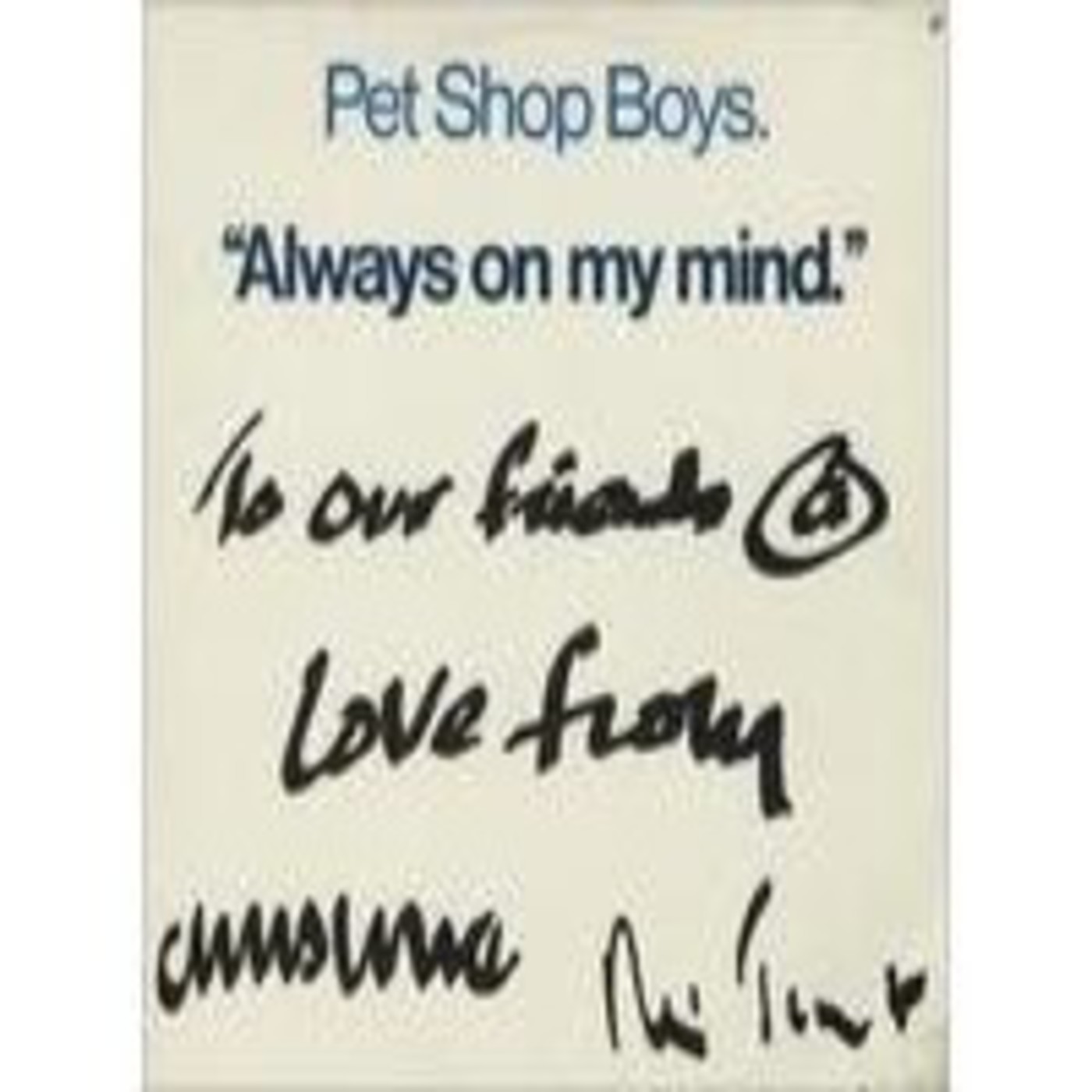 Pet Shop Boys, "Always on my Mind" episode artwork
