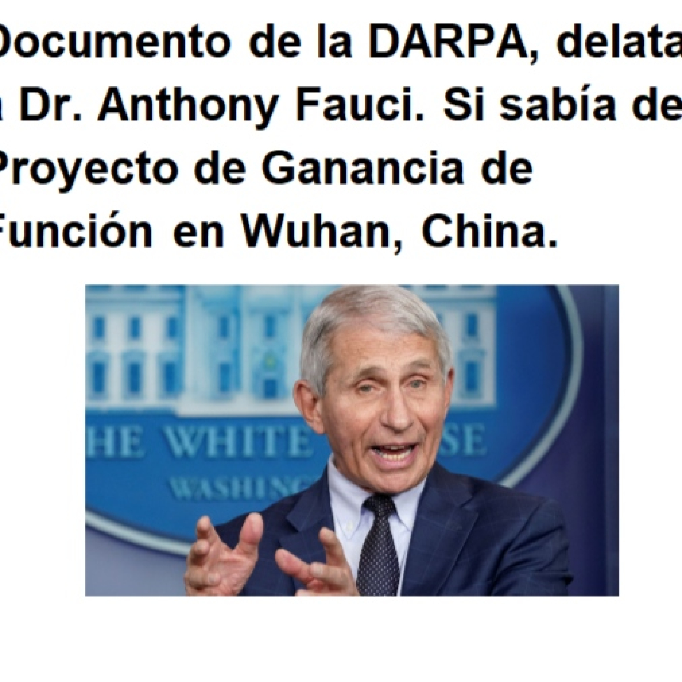 DARPA delató a Dr. Fauci si sabía del Proyecto GoF, medios silencian la noticia episode artwork