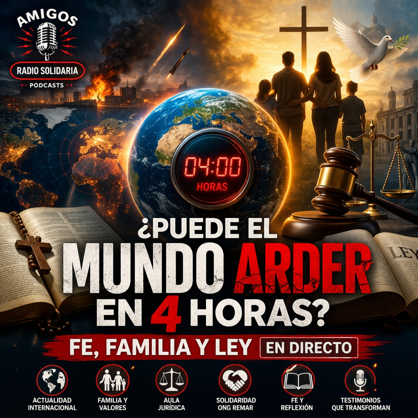 ¿Puede el mundo arder en 4 horas? Fe, familia y ley en directo - Amigos (07-04-2026) episode artwork