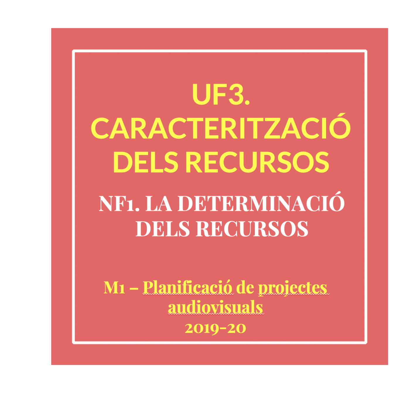 M1: Planificació de projectes audiovisuals