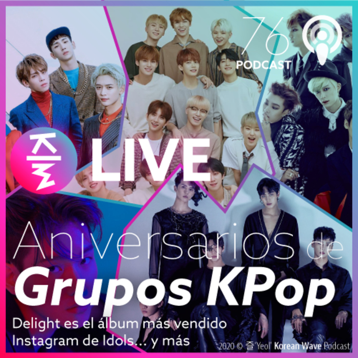 YKW 76: Aniversarios de Grupos KPop. BaekHyun Delight es el álbum más vendido. Instagram de Idols.