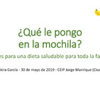 ¿Qué le pongo en la mochila?