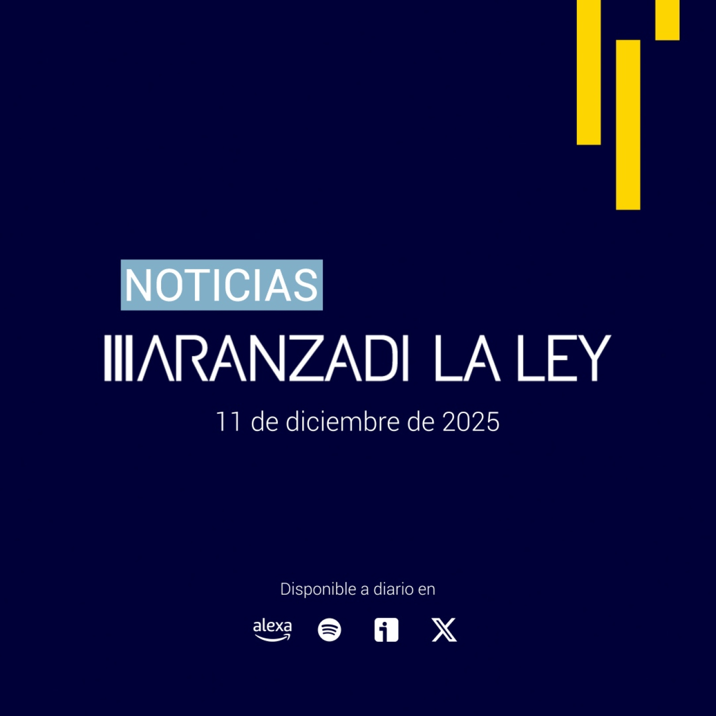 #NoticiasAranzadiLALEY Jueves 11 de diciembre episode artwork