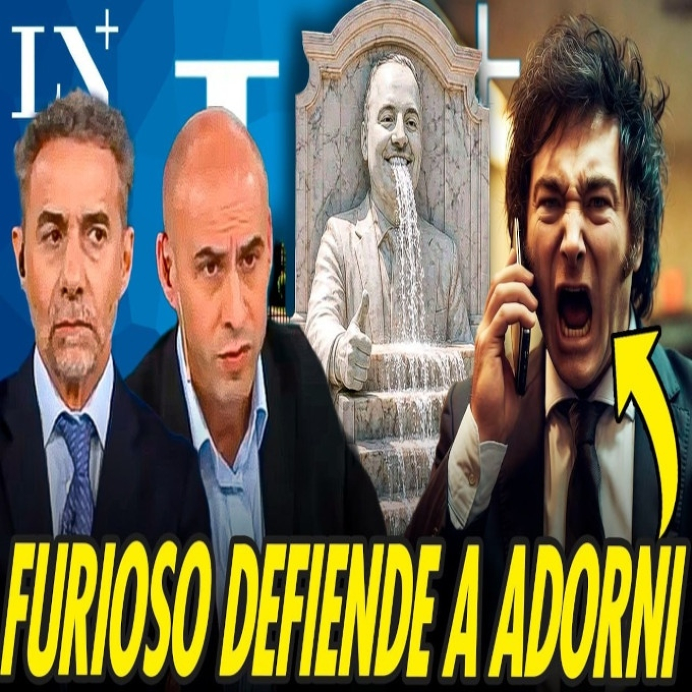 MILEI SE VUELVE LOCO EN LA TELE DEFENDIENDO A ADORNI