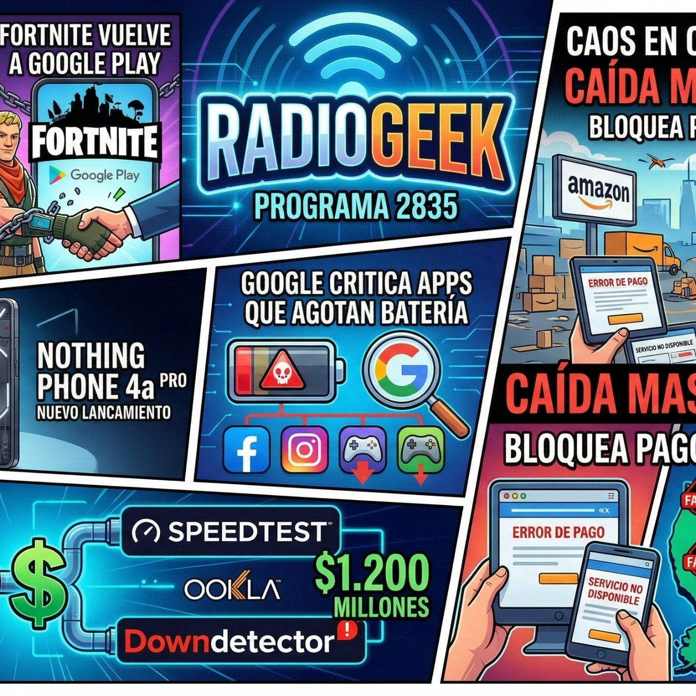 Radiogeek 2835 - Amazon sufre una caída masiva en EE. UU