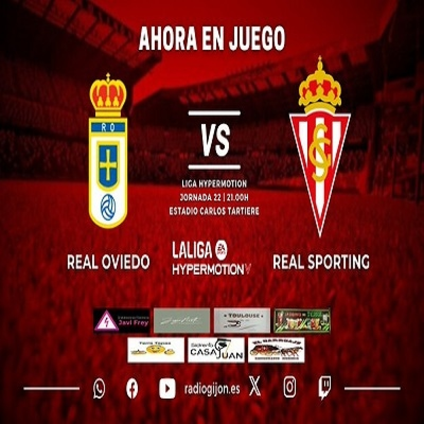 Ahora En Juego J22 #LigaHypermotion #RealOviedoRealSporting #DerbiAsturiano episode artwork