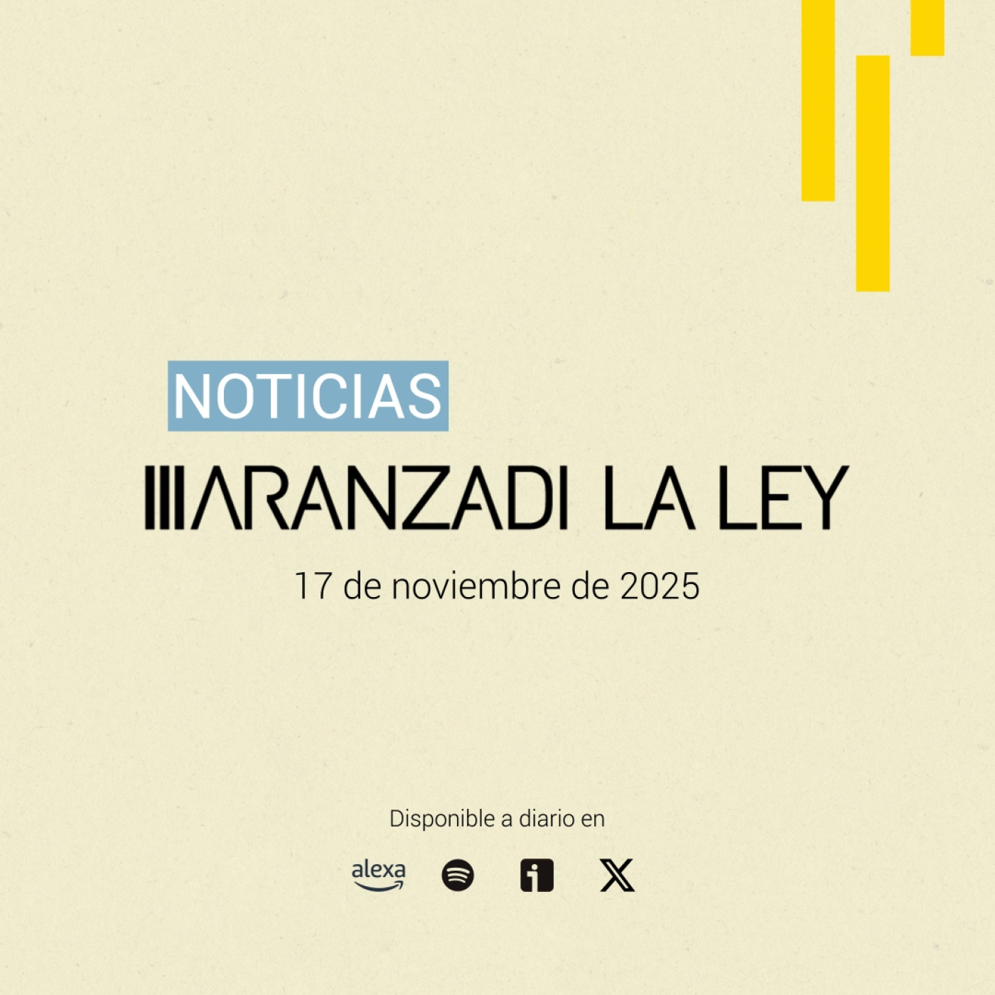 #NoticiasAranzadiLALEY Lunes 17 de noviembre episode artwork