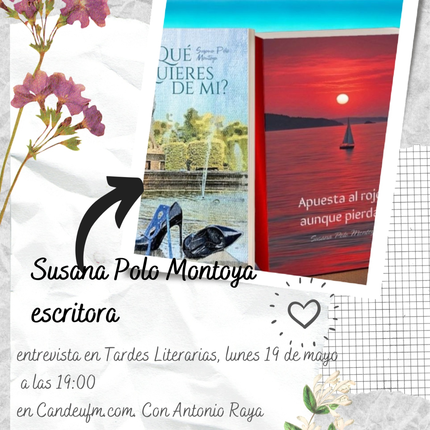 Tardes literarias entrevista a la escritora Susana Polo. 19/05/2025 candeufm.com episode artwork