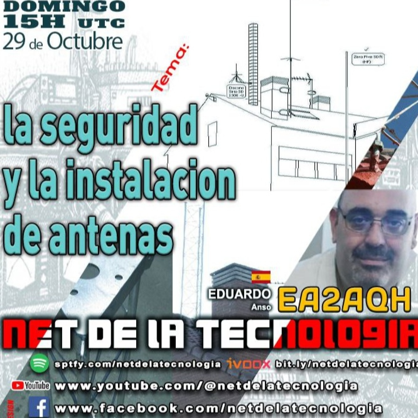#430 La Seguridad en la instalación de antenas por EA2AQH Eduardo episode artwork